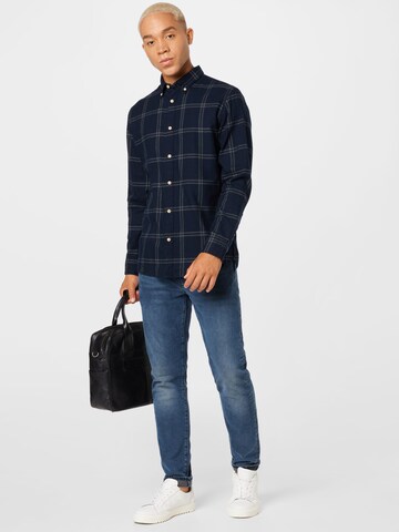 SELECTED HOMME Slim fit Button Up Shirt in Blue