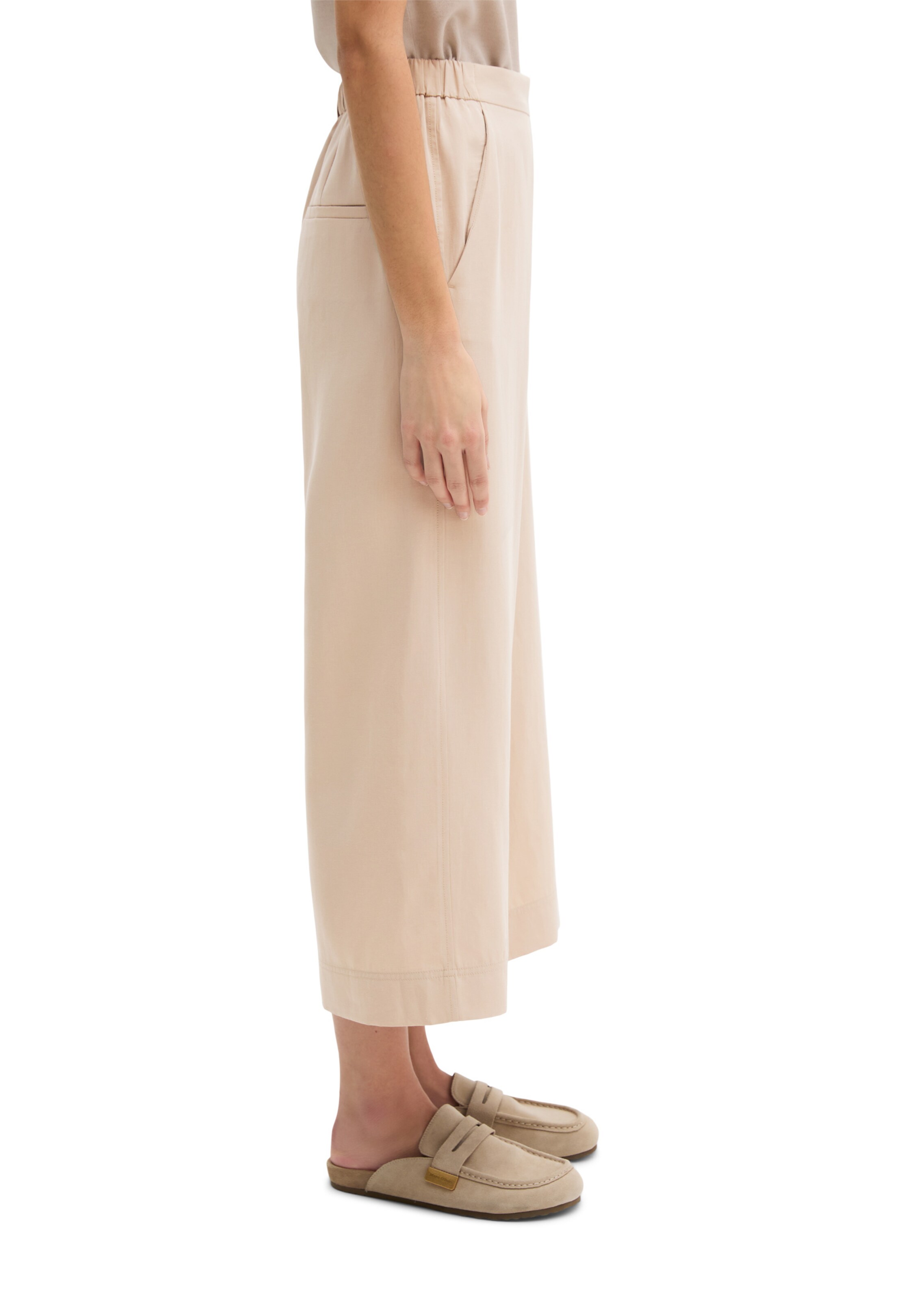 Marc O'Polo Wide leg Trousers 'Margo' in Beige