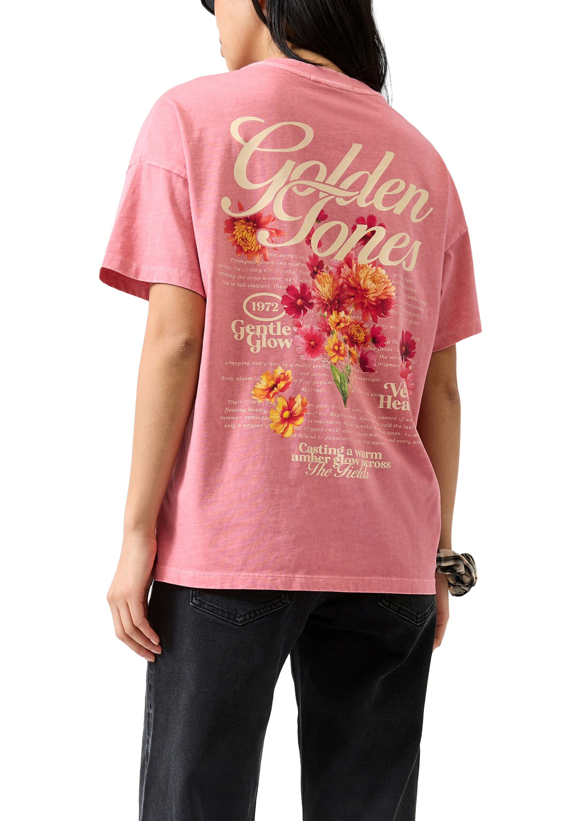 T-shirt QS en rose : derrière