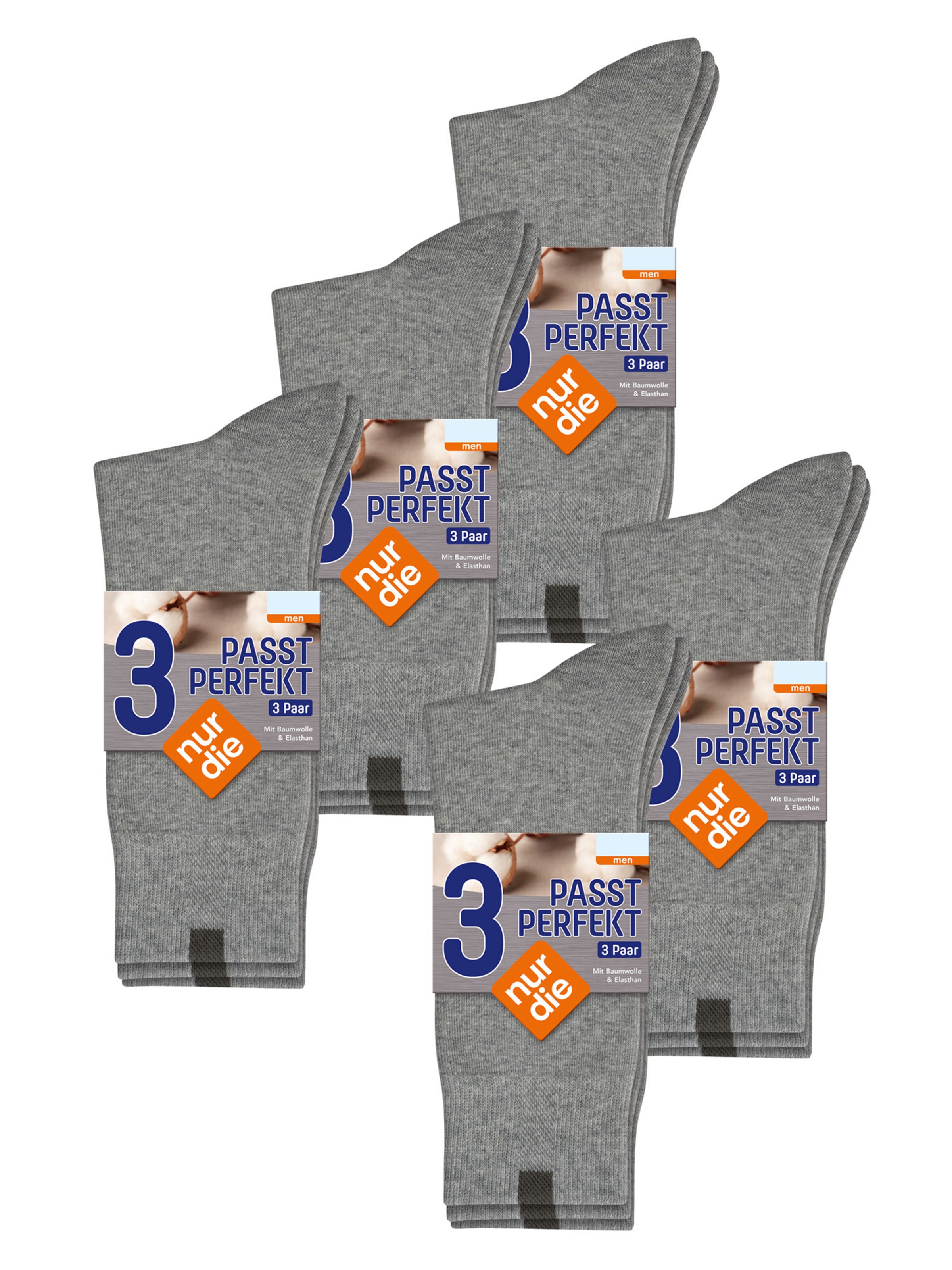 Nur Die Socks ' Passt Perfekt bequeme Alltagssocken ' in Grey: front