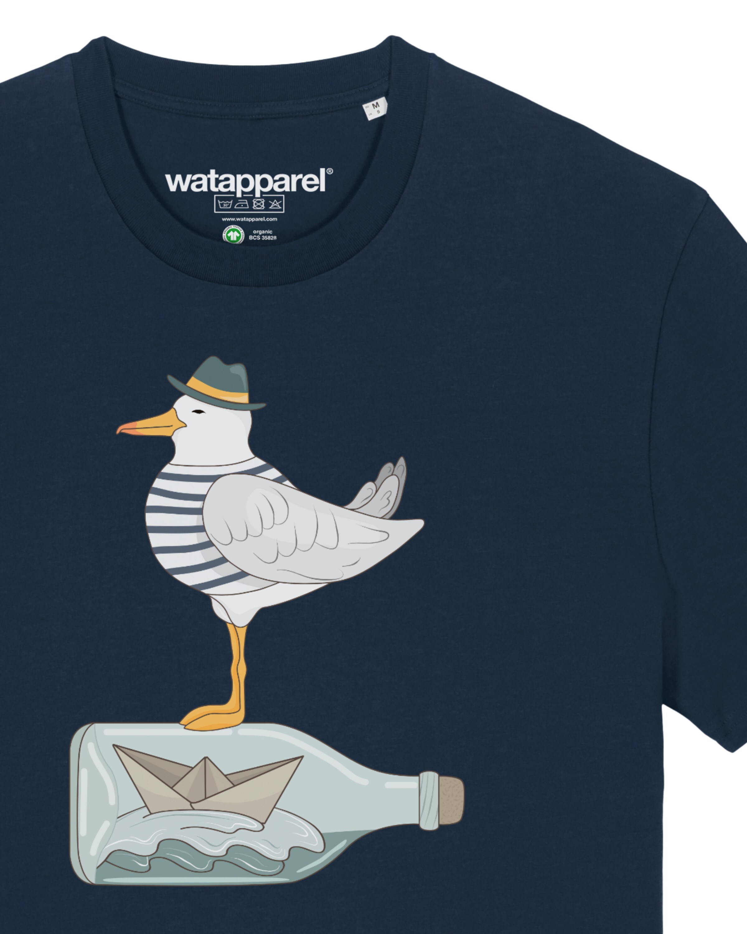 Maglietta ' Möwe mit Hut ' di Watapparel in blu