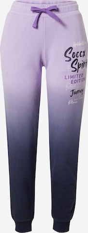 Soccx Tapered Pants 'Konnichiwa' in Purple: front
