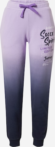 Soccx Tapered Broek 'Konnichiwa' in Lila: voorkant