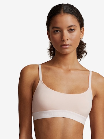 Polo Ralph Lauren Bustier BH ' SCOOP BRALETTE ' in Roze: voorkant