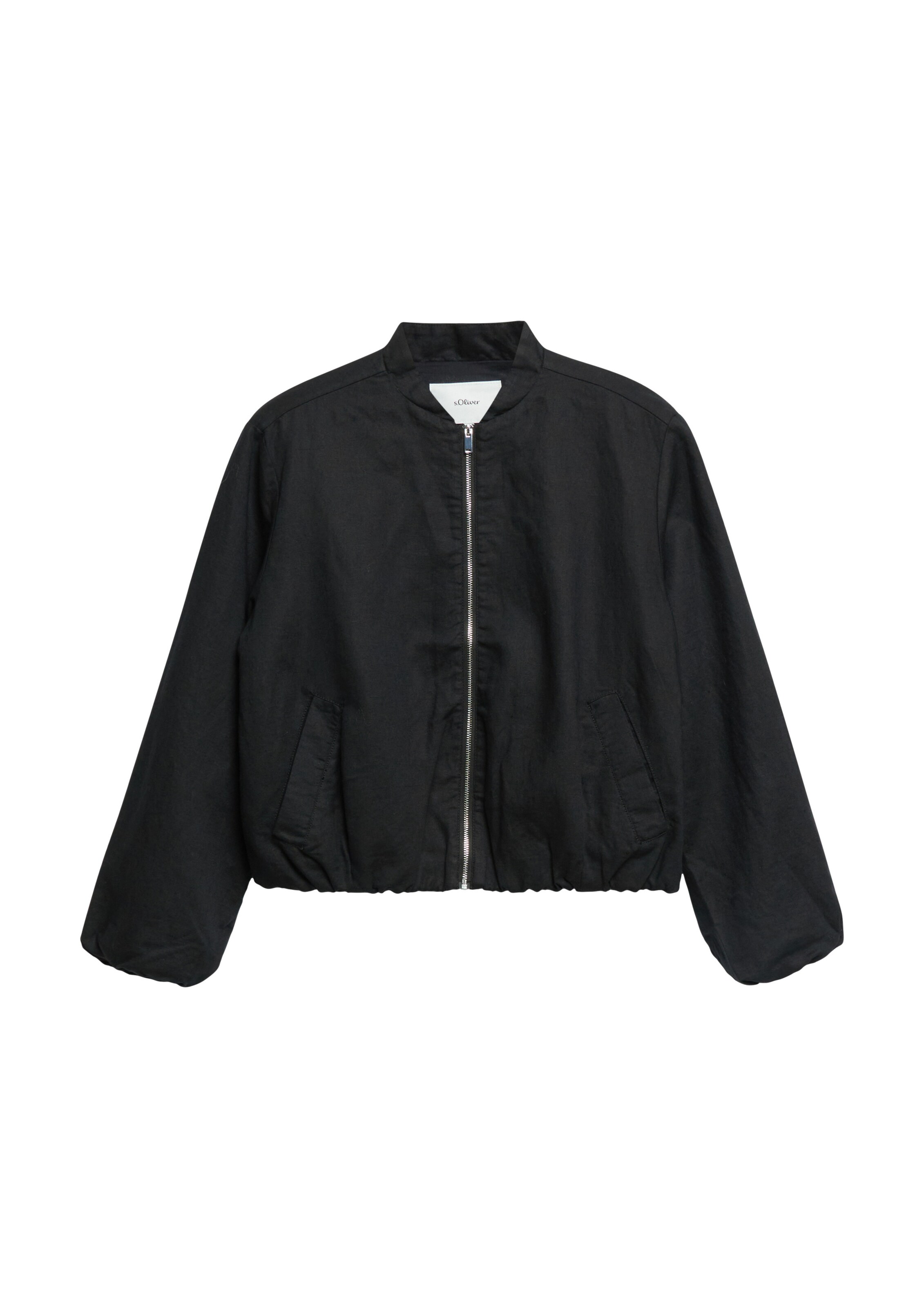 s.Oliver Men Tall Sizes Between-Season Jacket in Black: front