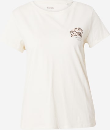 T-shirt MUSTANG en blanc : devant