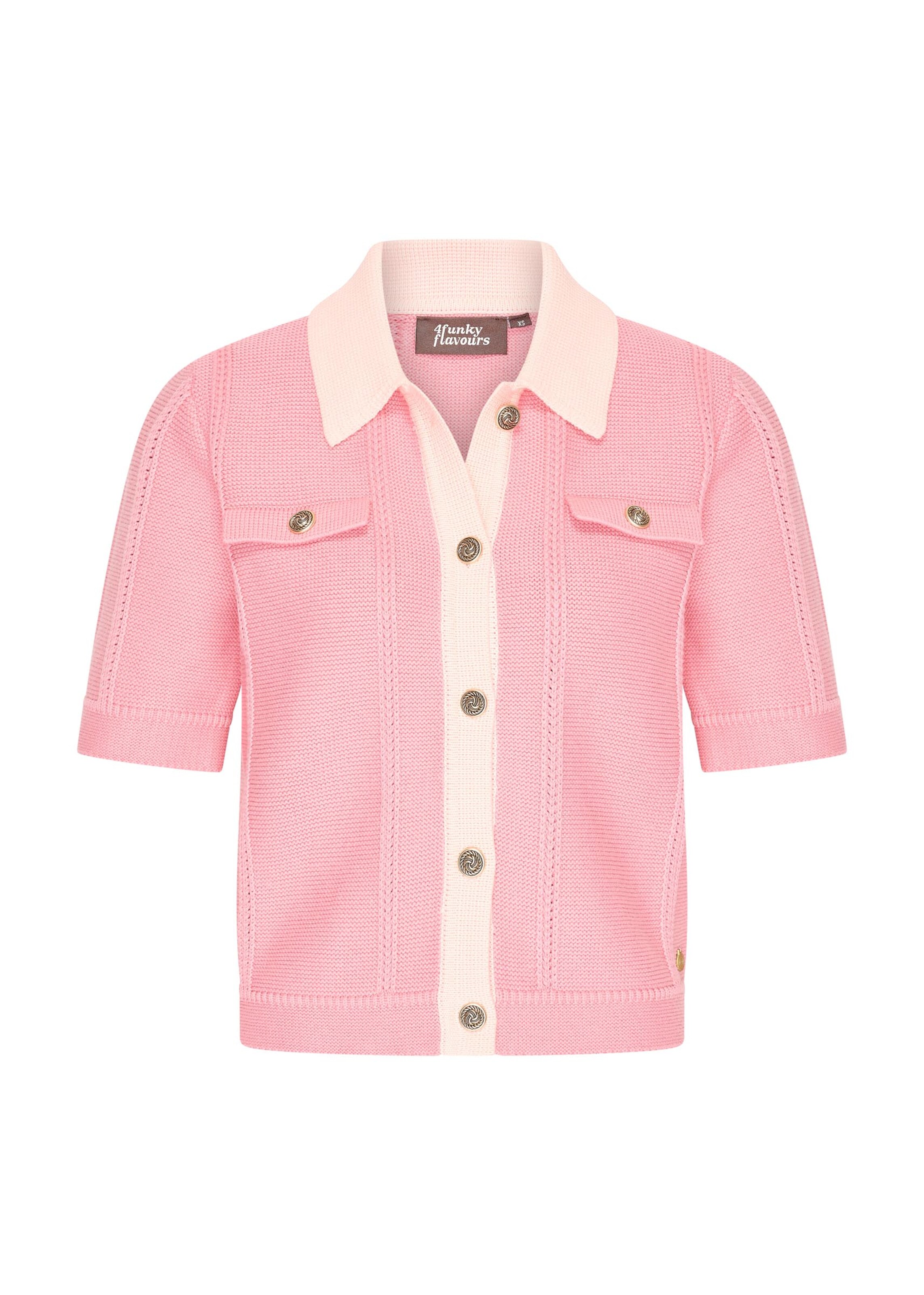 4funkyflavours Knit cardigan 'Keep Yourself Together' in Pink: front