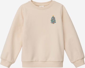 Sweat-shirt s.Oliver en beige : devant