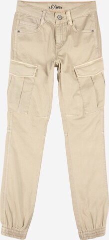 s.Oliver Tapered Trousers in Beige: front