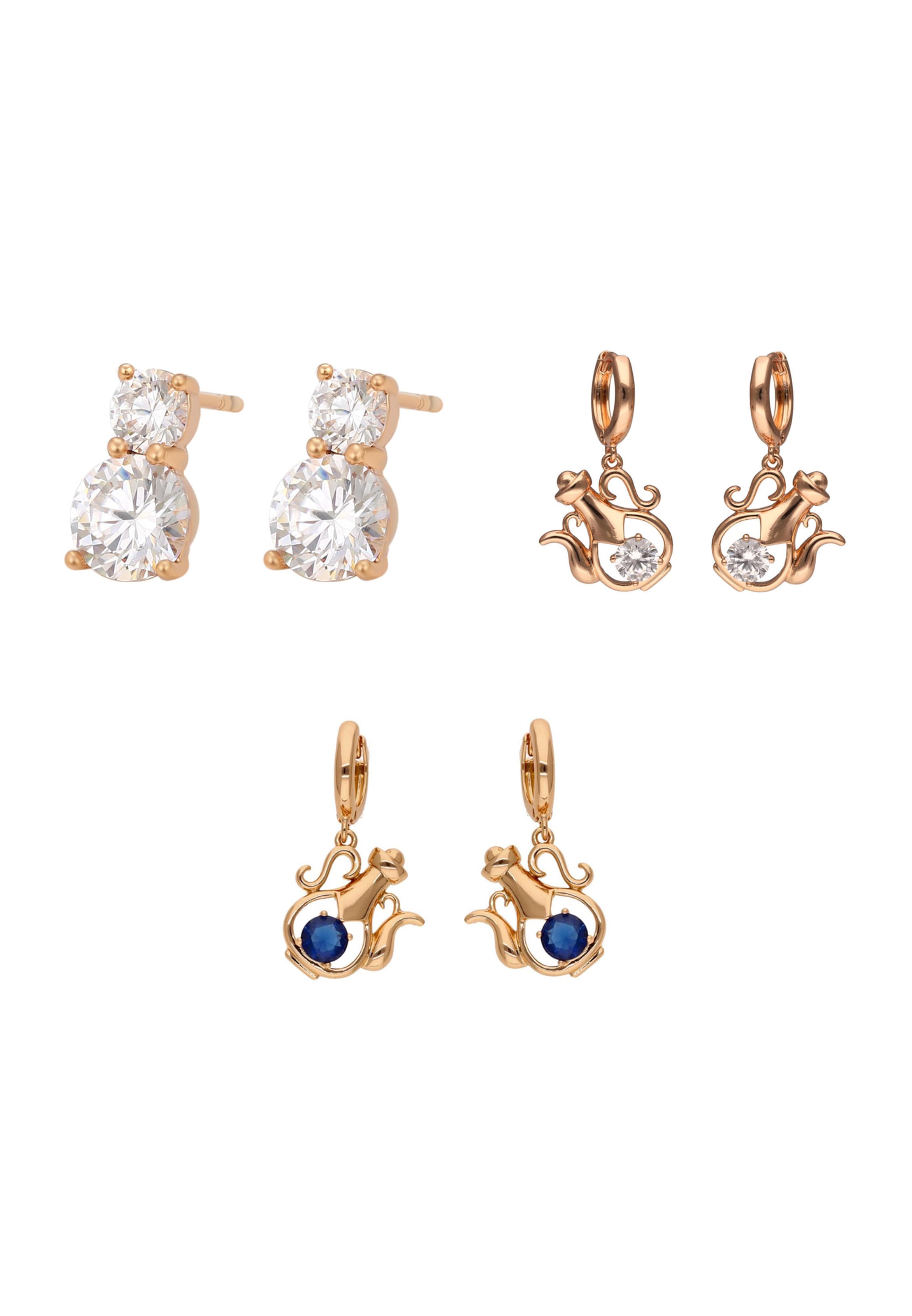 faina - Pendientes en oro: frente