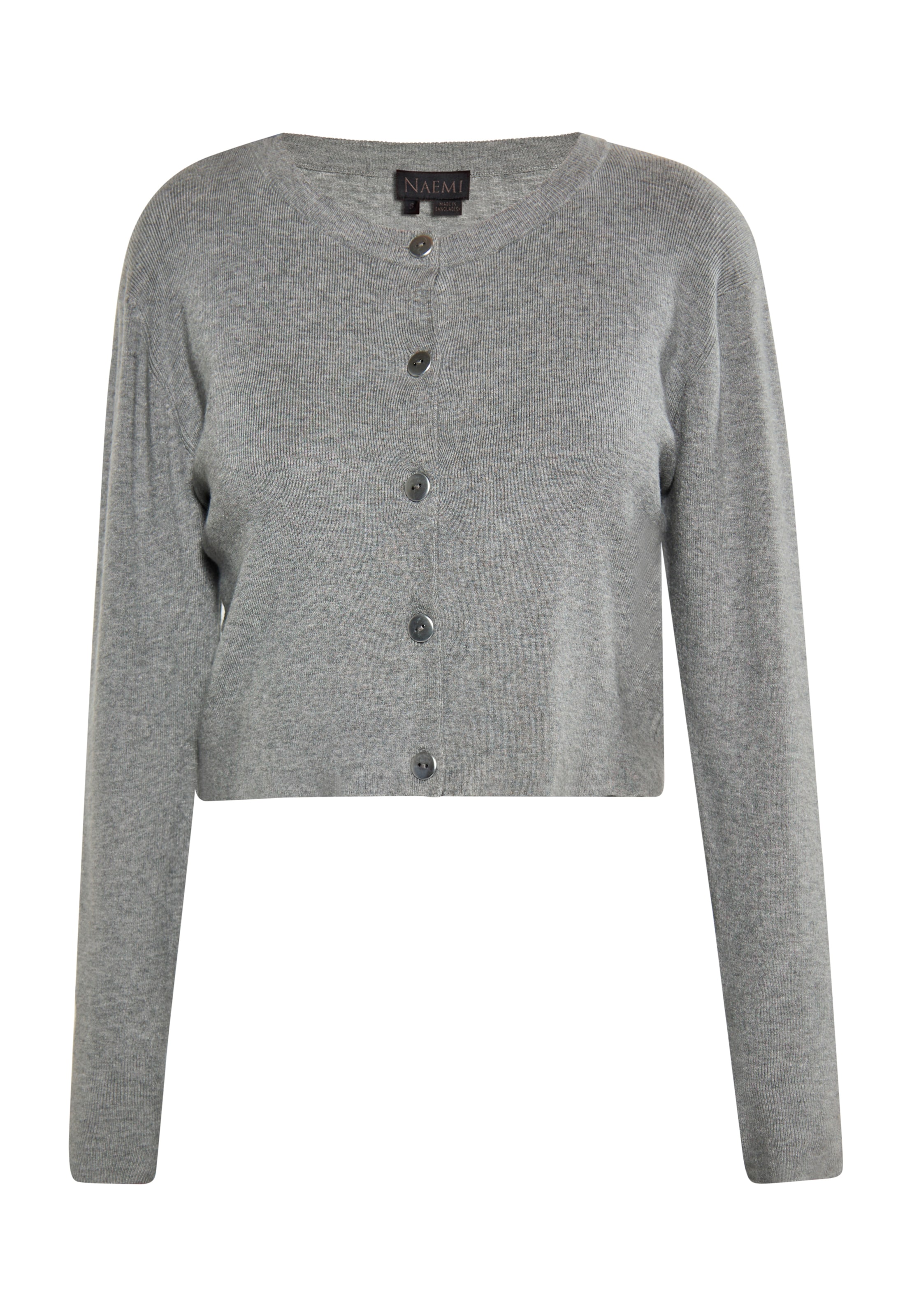 NAEMI Strickjacke in Grau: Vorderseite