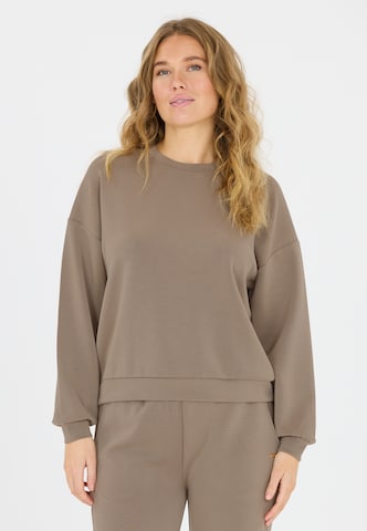 Athlecia Sportief sweatshirt 'Jillnana' in Beige: voorkant