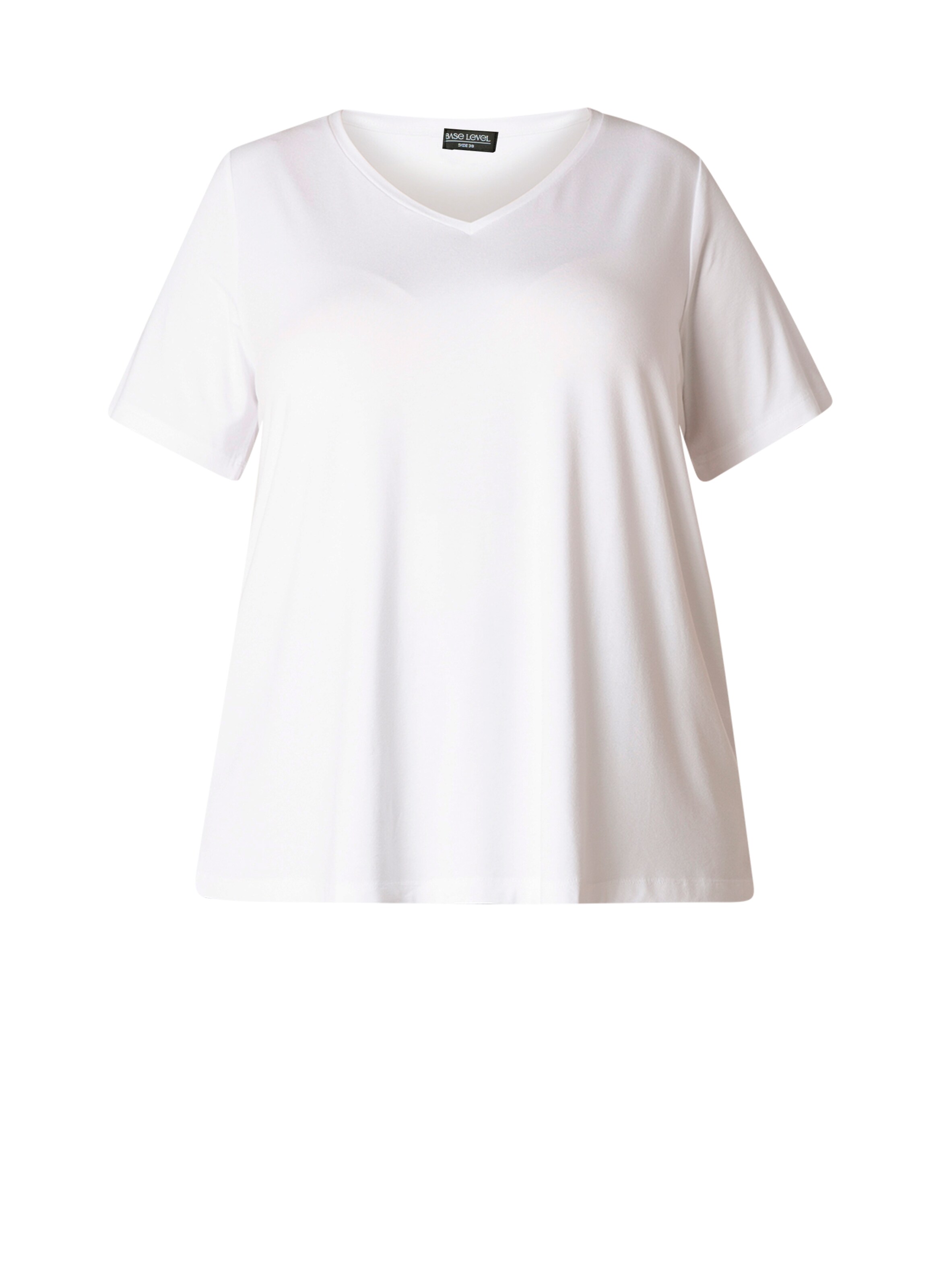 BASE LEVEL CURVY Shirt 'Alba' in White: front