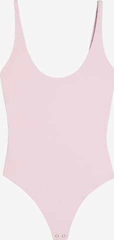 Bershka T-shirtbody i rosa: framsida