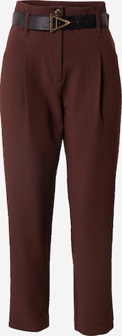 Guido Maria Kretschmer Women Regular Pleated Pants 'Stina' in Brown: front