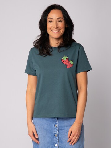 Watapparel Shirt 'Strawberry' in Green: front