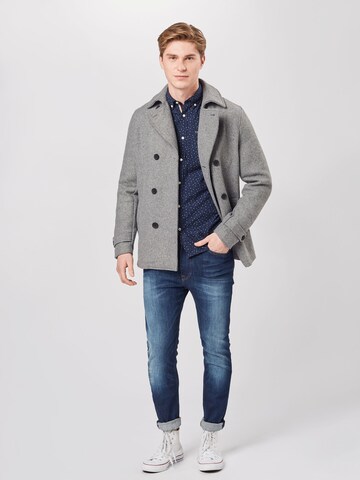 JACK & JONES Úzky strih Košeľa 'THOMAS' - Modrá