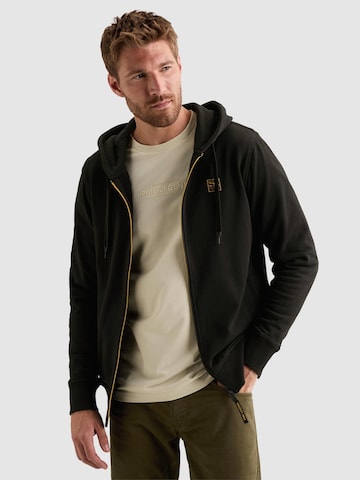PME Legend Übergangsjacke 'Zip-up hoodie with side pockets'‌‌‌‌‌‌‌‌ in Schwarz: Vorderseite