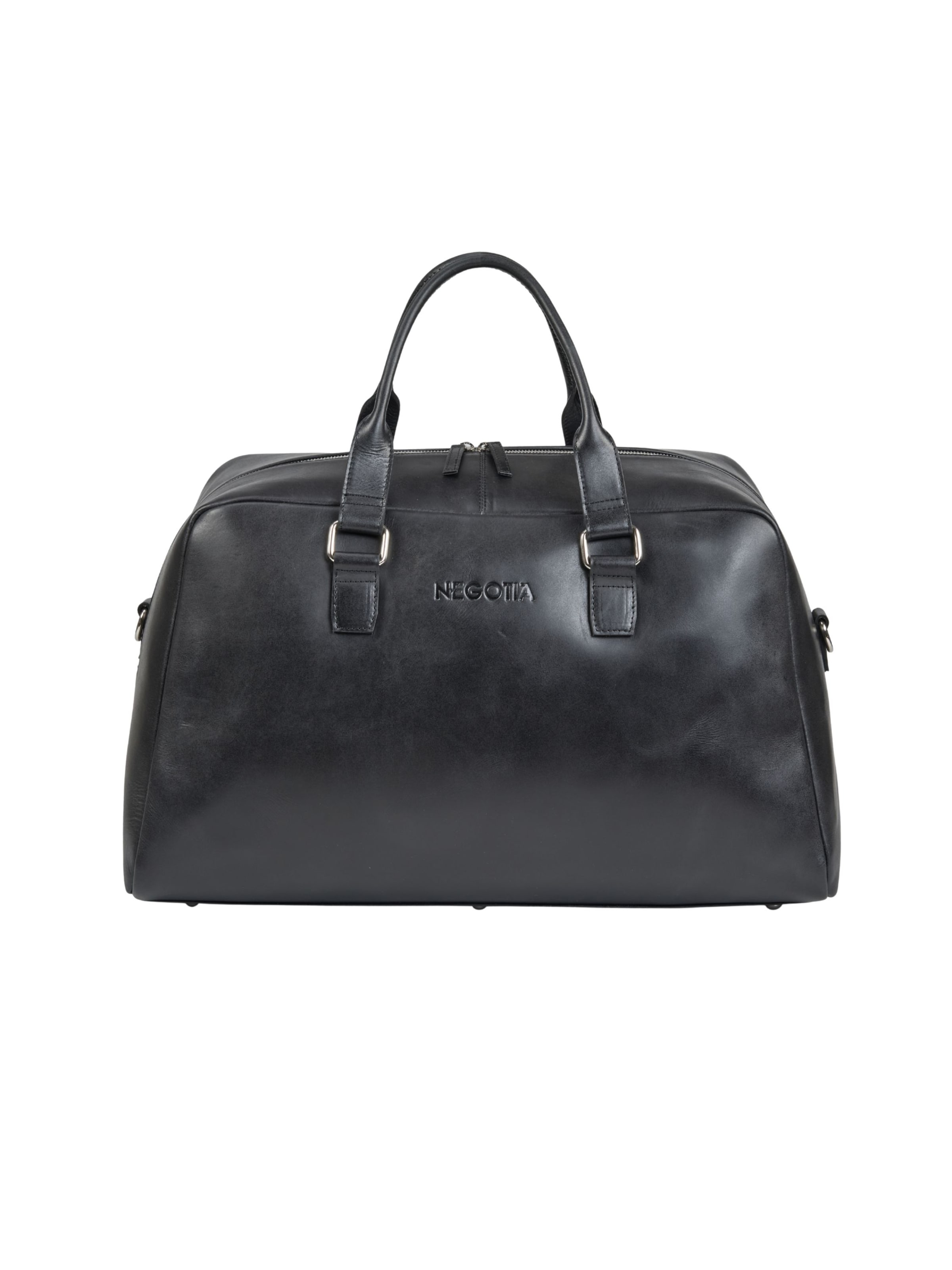 NEGOTIA Leather Weekender 'Apex' in Black