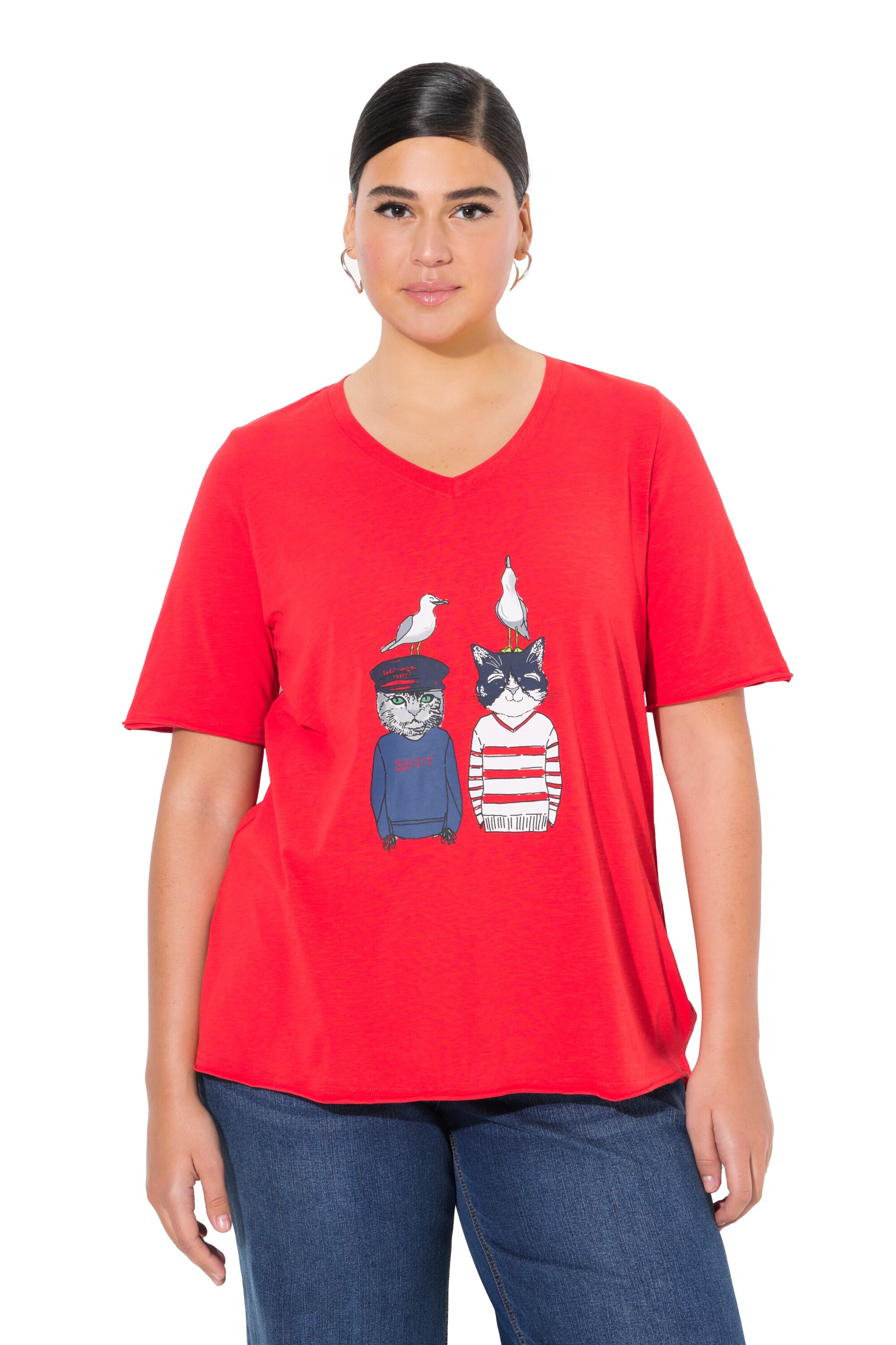 Ulla Popken Shirt in Red: front
