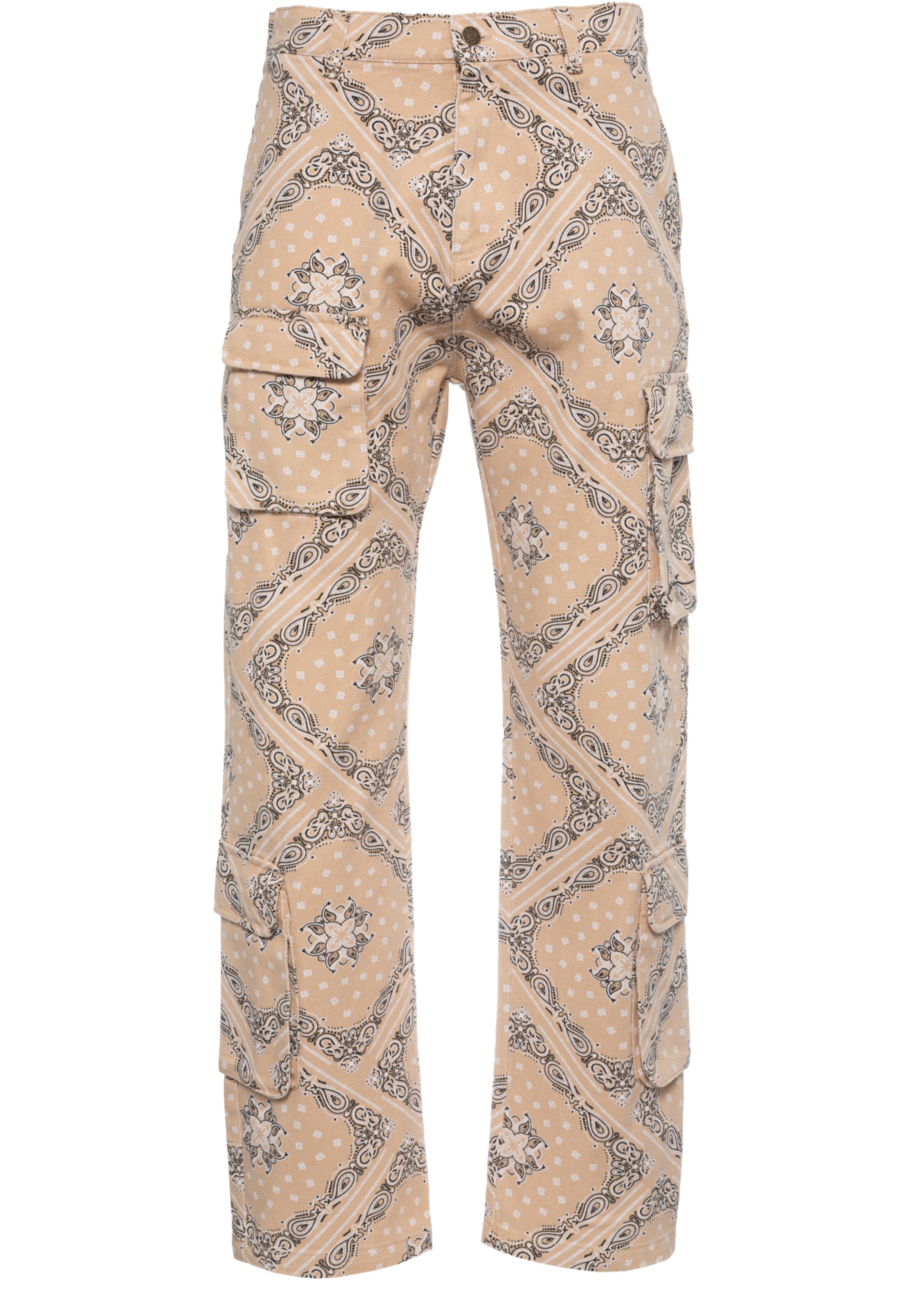 Karl Kani Обычный Брюки-карго в Бежевый: спереди