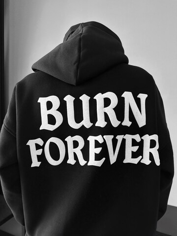 Sweat-shirt 'Oversize “Burn Forever” Hoodie - Black' Kleidermafia en noir