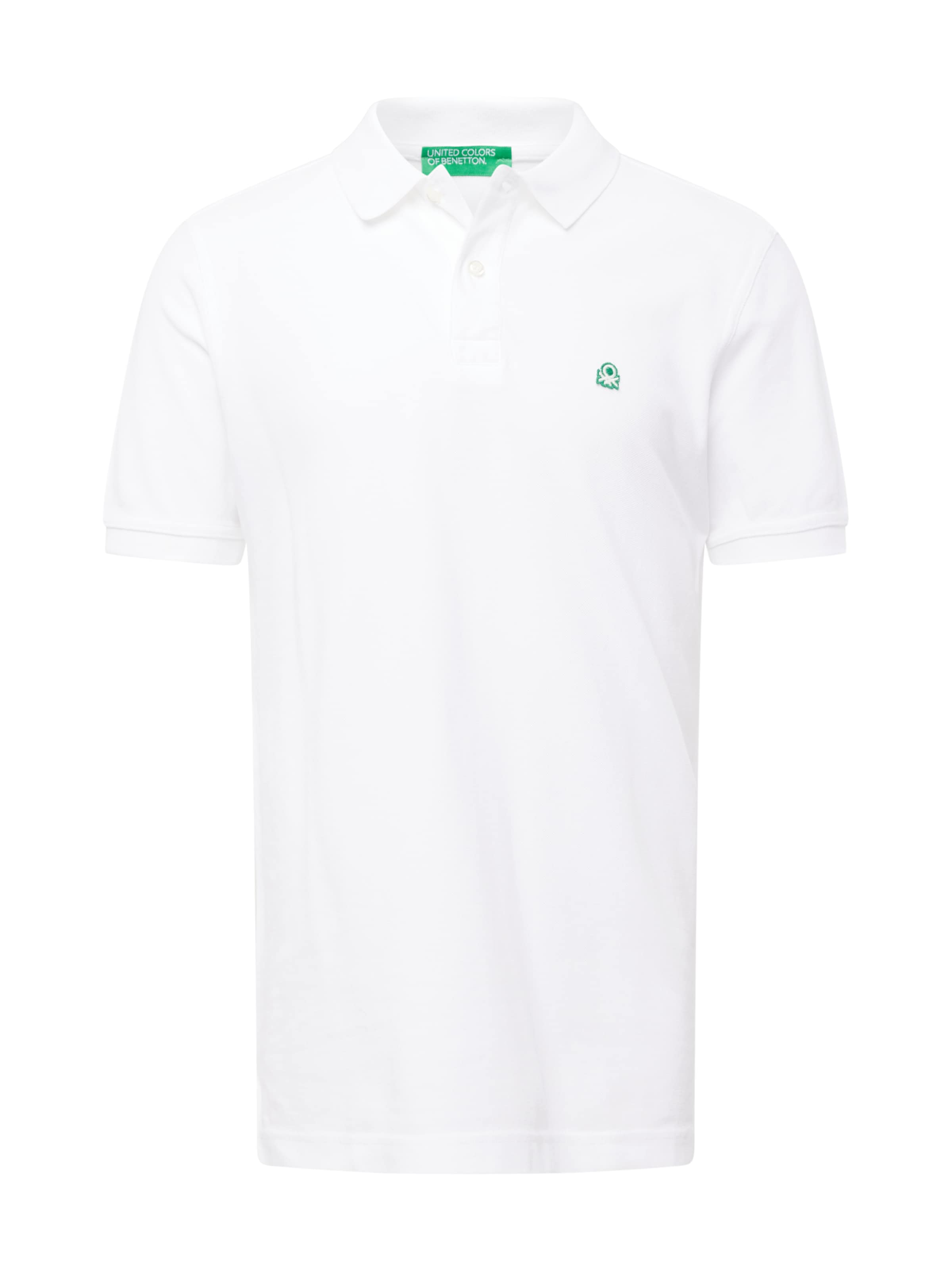 UNITED COLORS OF BENETTON Poloshirt in Weiß: Vorderseite