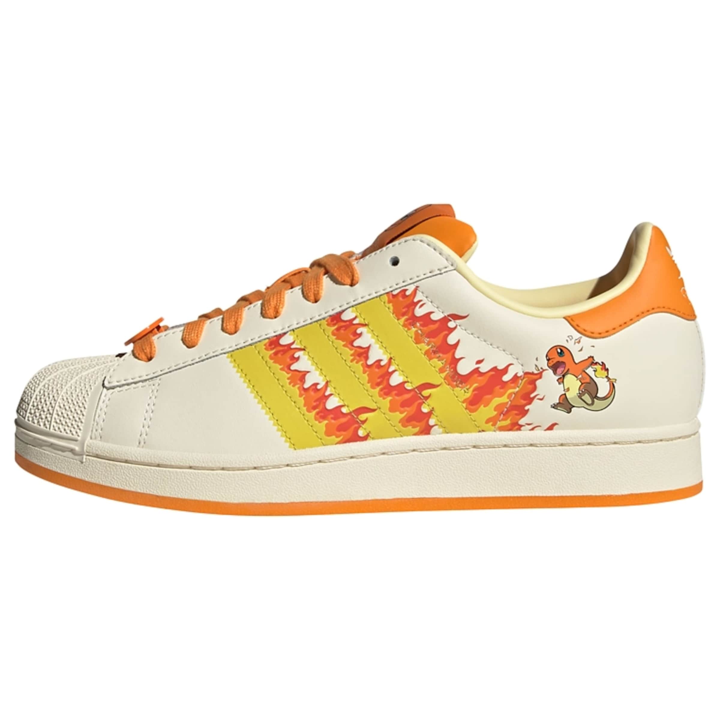 ADIDAS ORIGINALS Platform trainers 'Pokemon Superstar II' in 36 in Yellow / Light green / Dark orange / Wool white, Item view