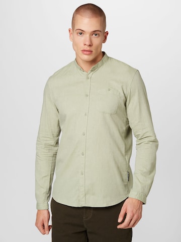 TOM TAILOR DENIM Regular fit Button Up Shirt in Green: front