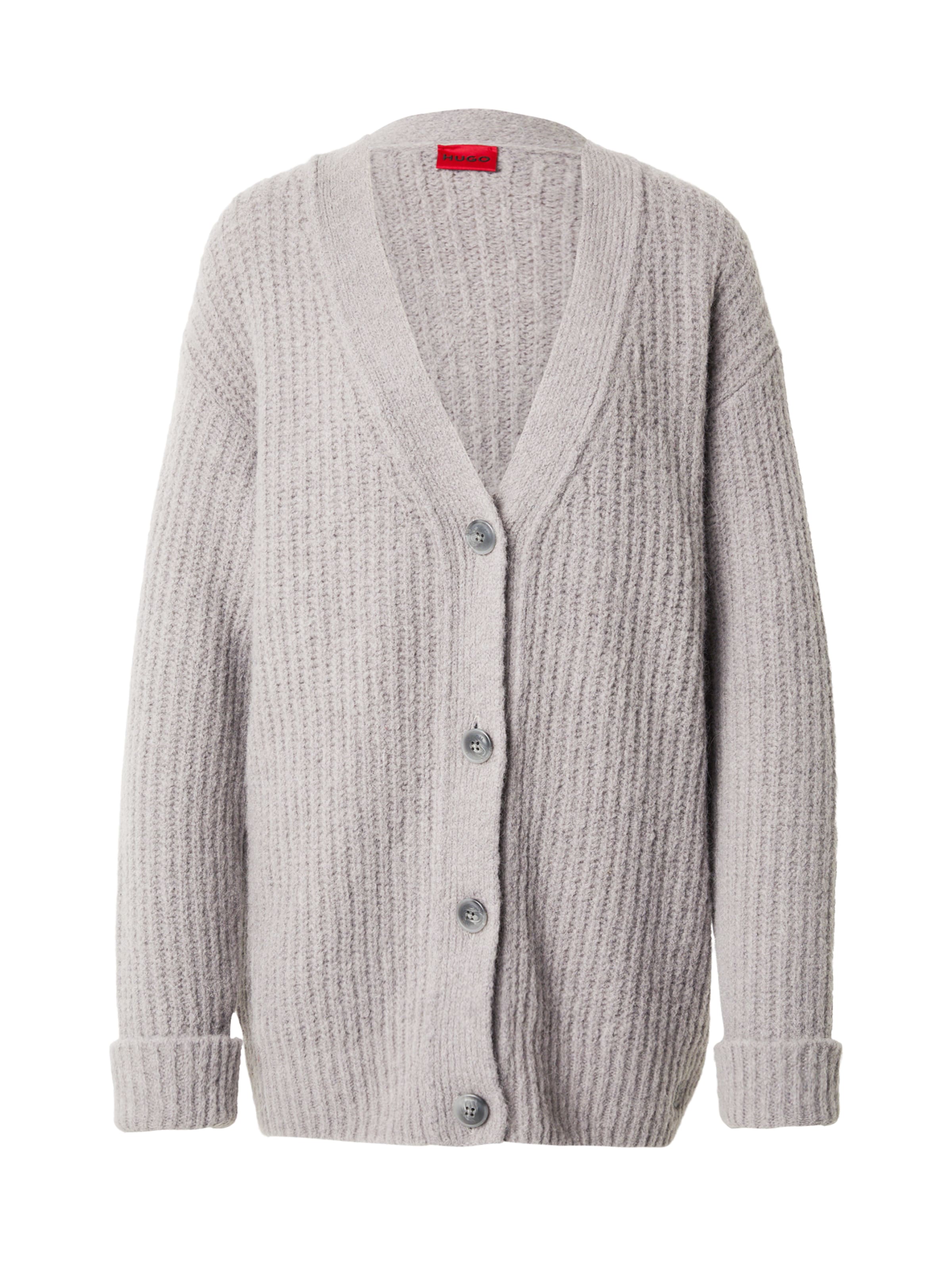Geacă tricotată 'Shent' de la HUGO pe gri: față