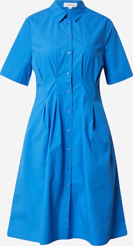 s.Oliver - Vestido camisero en azul: frente