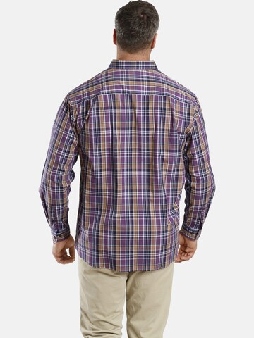 Charles Colby Comfort fit Button Up Shirt 'Duke Lyn' in Purple