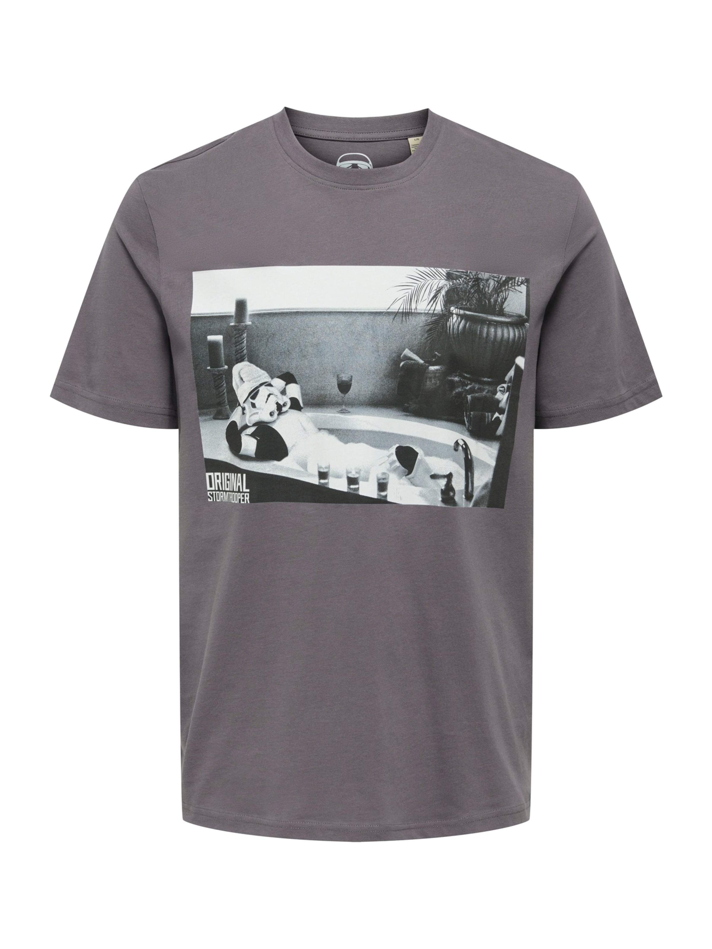 Only & Sons Футболка 'ONSSTORMTROOPER' в Серый: спереди