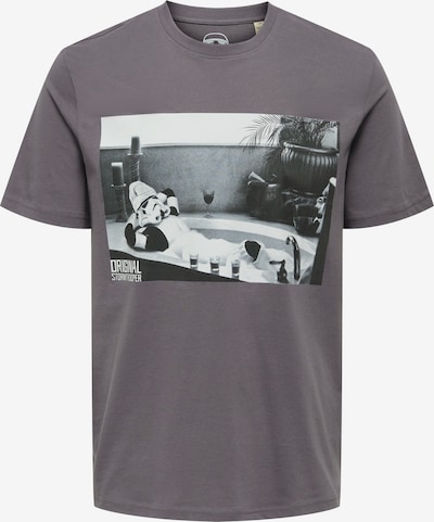 Marškinėliai 'ONSSTORMTROOPER' iš Only & Sons, spalva – pilka / juoda / balta, Prekių apžvalga