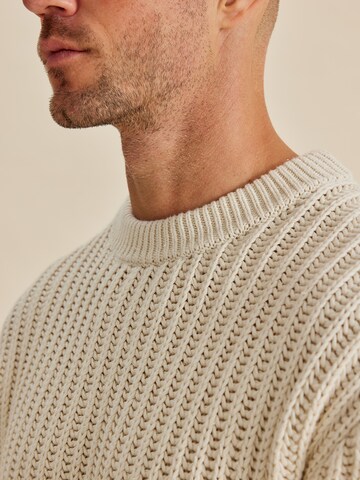 DAN FOX APPAREL Sweater 'Matthew' in White