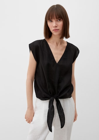 s.Oliver Blouse in Zwart: voorkant