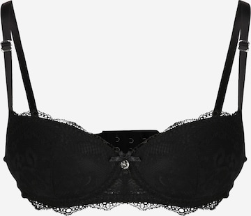 Boux Avenue - Balconet Sujetador 'LEAH' en negro: frente