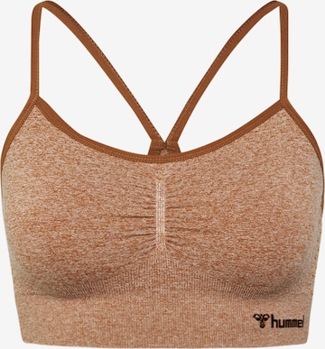 Bustier Soutien-gorge de sport Hummel en marron : devant