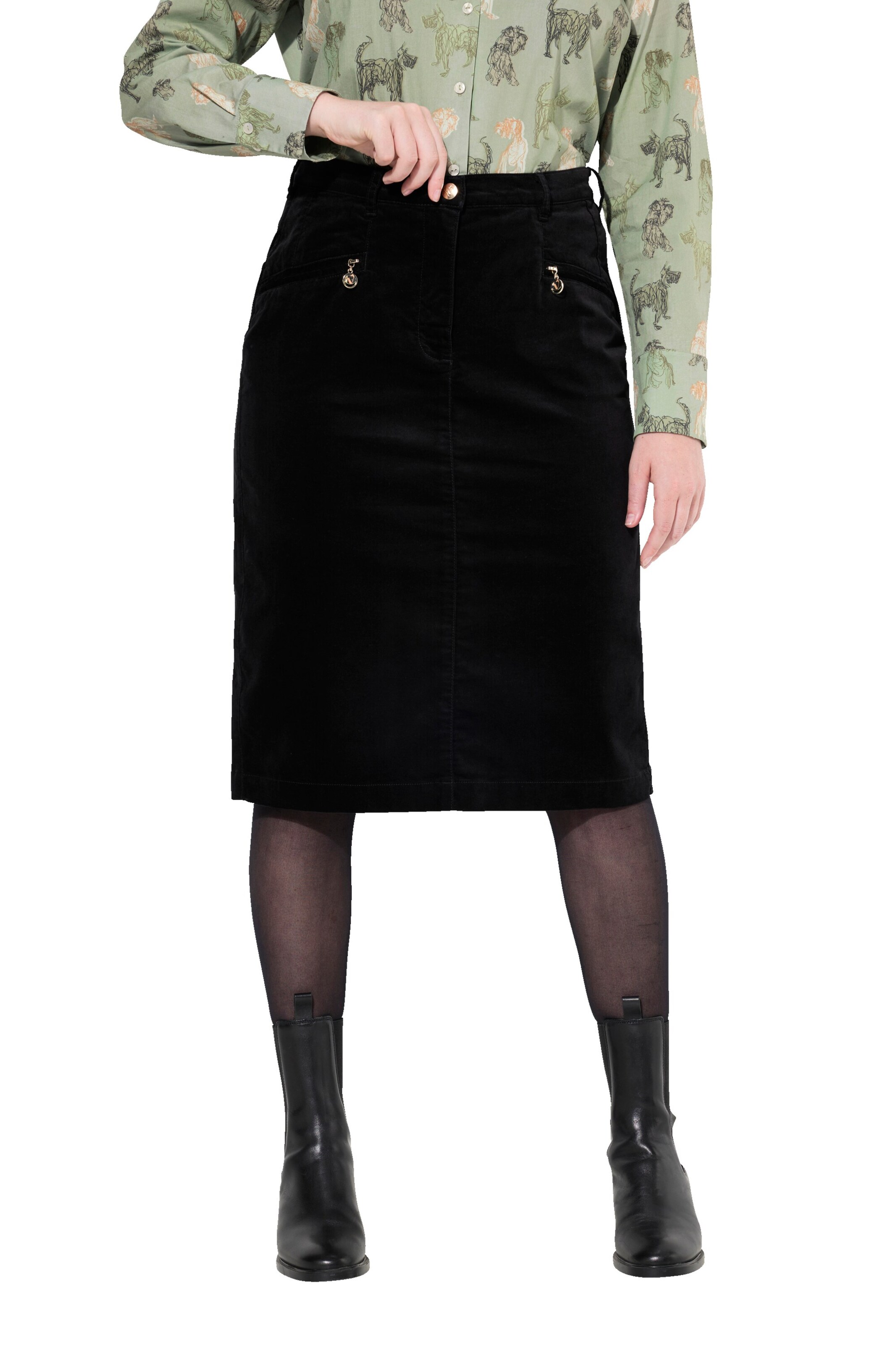 Ulla Popken Skirt in Black: front
