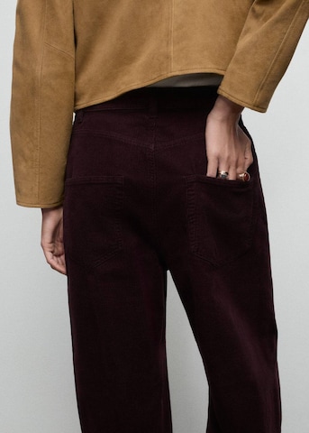 MANGO Wide leg Pants 'Newmaca' in Red