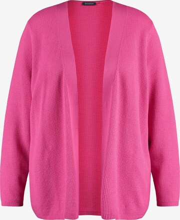 SAMOON Knit Cardigan in Pink: front