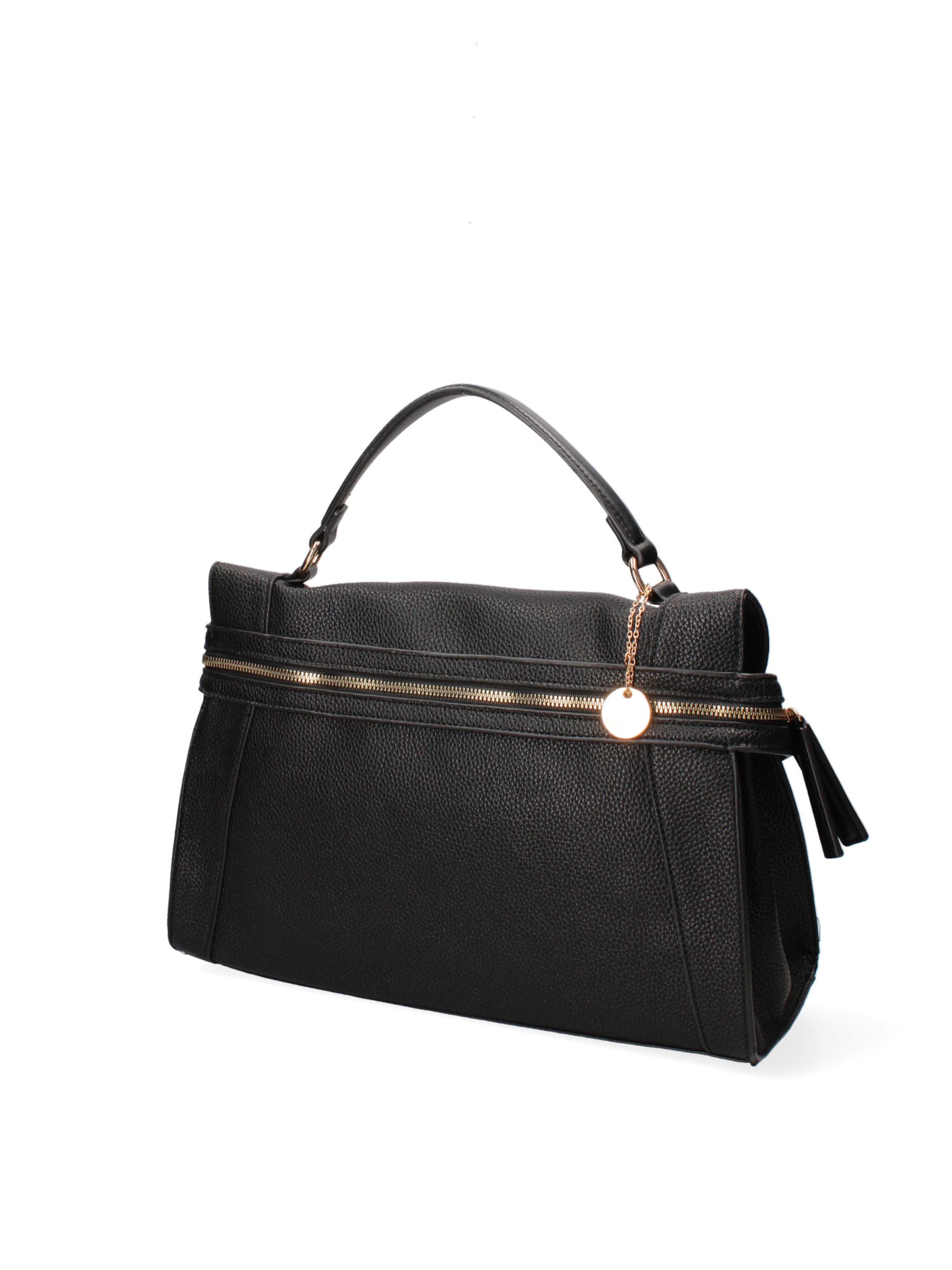 Borsa a mano 'Borsa a Mano Donna Ecopelle - Zip e Tracolla Rimovibile' di Diana&Co. in nero