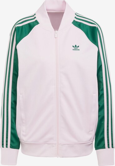 ADIDAS ORIGINALS Veste de survêtement 'Adicolor Classics' en vert foncé / rose, Vue avec produit