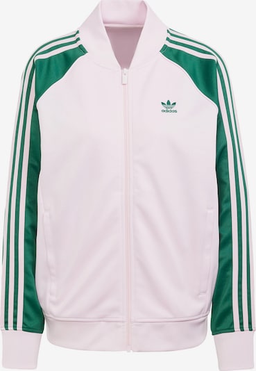 ADIDAS ORIGINALS Sweat jacket 'Adicolor Classics' in Dark green / Pink, Item view