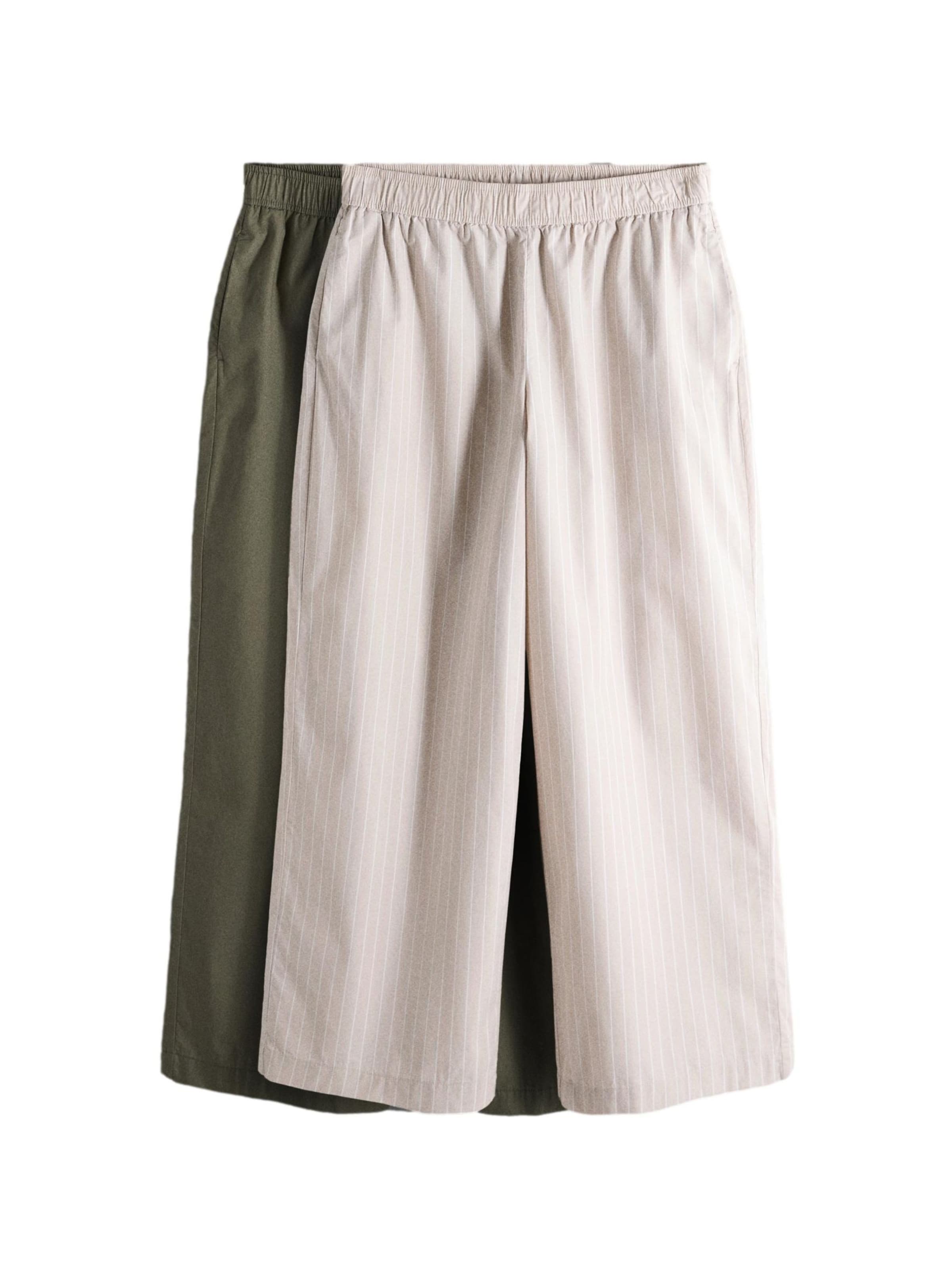 The Set - Pierna ancha Pantalón en beige: frente