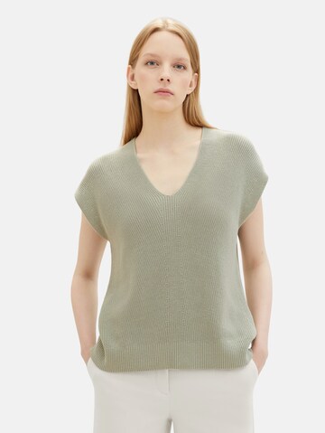 TOM TAILOR Sweater in Green: front