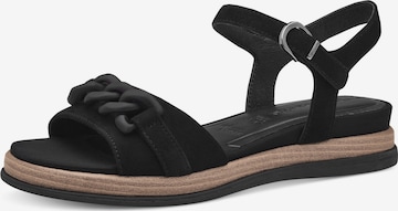 Sandales à lanières Tamaris en noir : devant