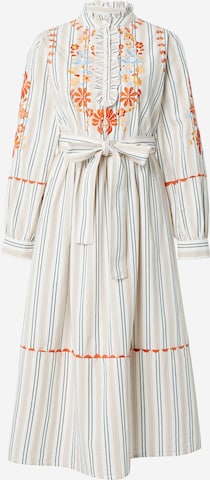 Rich & Royal Shirt Dress in White: front
