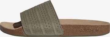 Zoccoletto 'Adilette' di ADIDAS ORIGINALS in verde: frontale