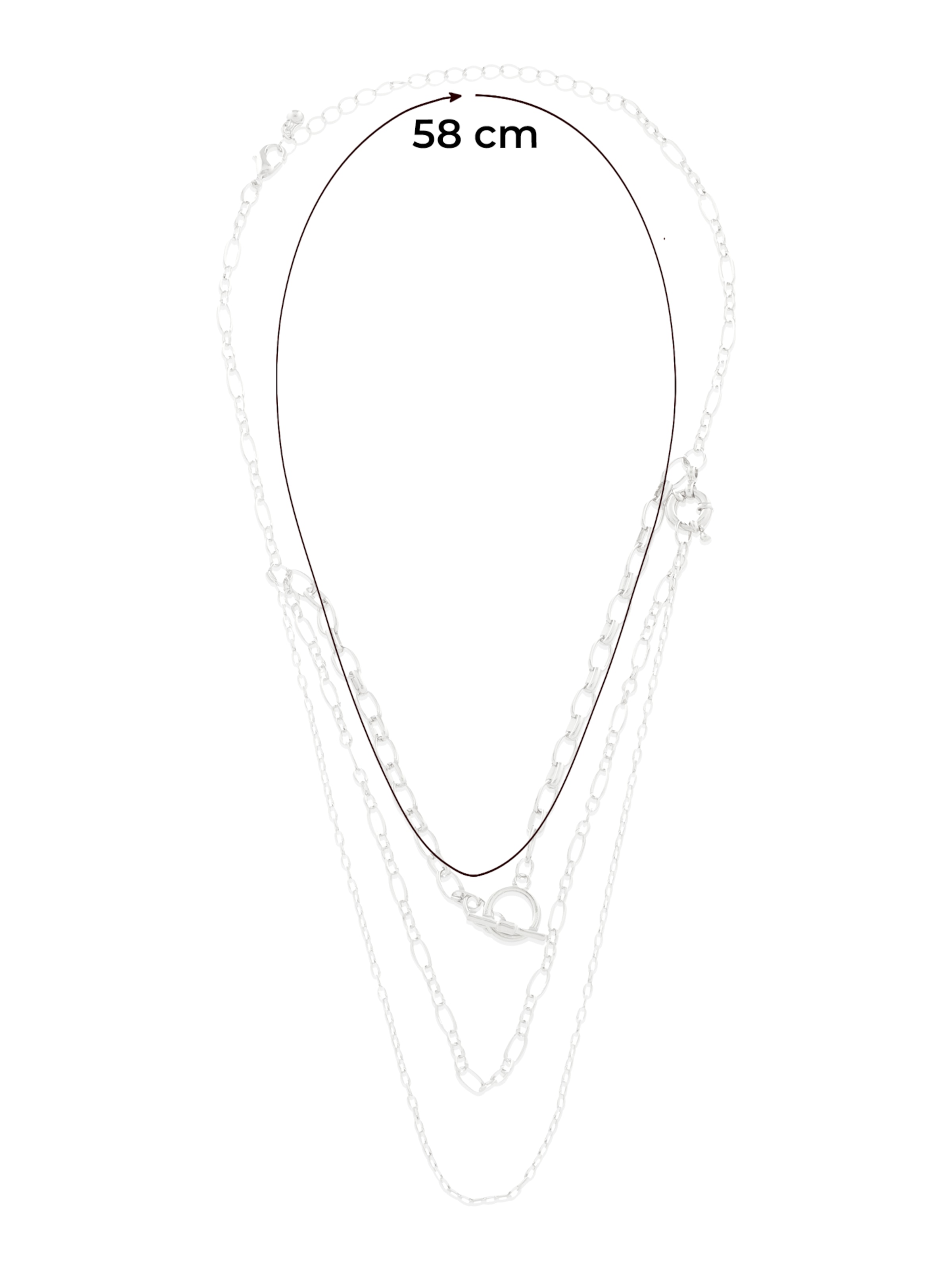 ABOUT YOU Цепочка в Серебристый